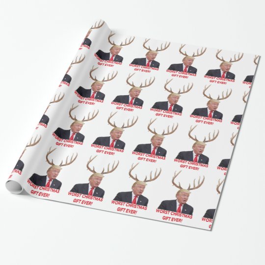 trump-the-worst-christmas-gift-ever-wrapping-paper-zazzle