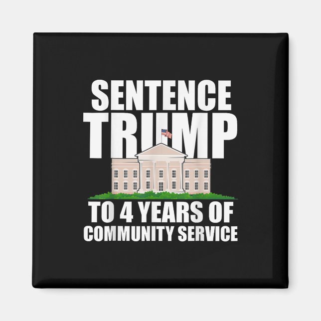 Trump To 4 Years Of Community Service 2  Magnet (Front)