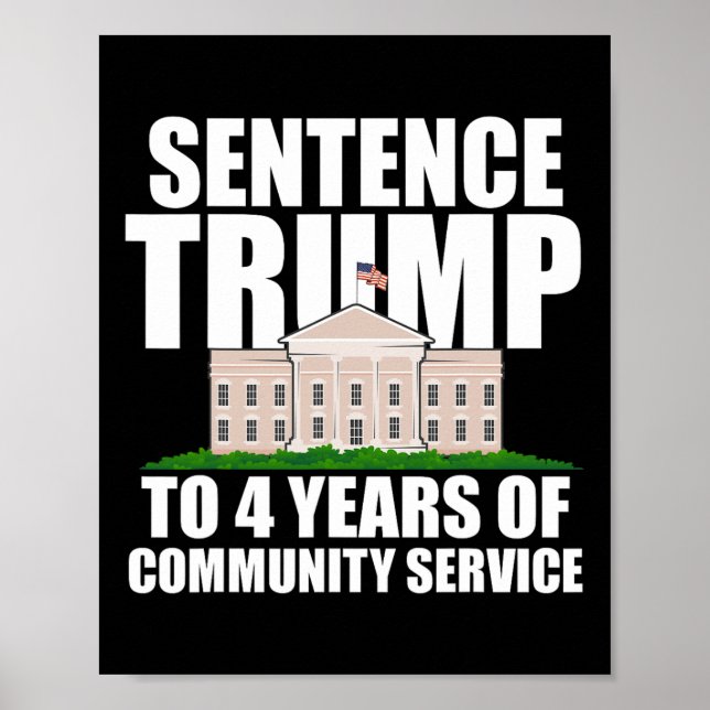 Trump To 4 Years Of Community Service 7  Poster (Front)