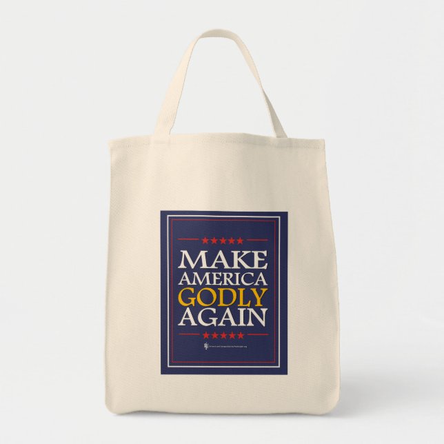 Trump - Tote Bag: Make America Godly Again (Front)