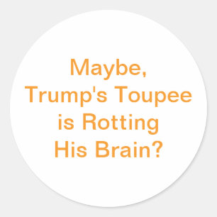 Trump Toupee-Rot Splash-Art Hankamer Artjunkhaus Classic Round Sticker