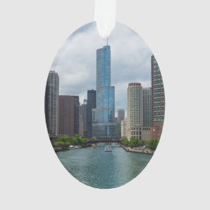 Trump Tower Chicago River Ornament