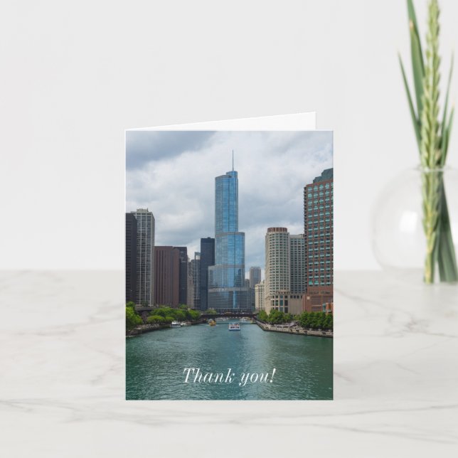 Trump Tower Chicago River Thank You Card (Front)