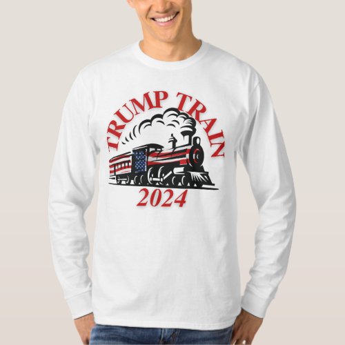 Trump Train 2024 Long Sleeve T_Shirt