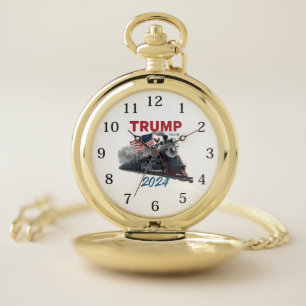 Trump Train 2024 Pocket Watch