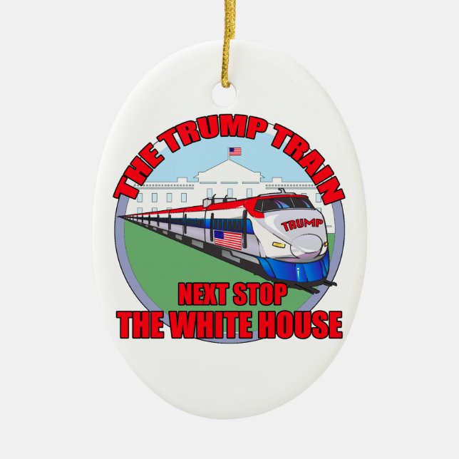 Trump Train Ceramic Ornament (Front)