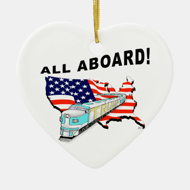 Trump Train Ceramic Ornament (Front)