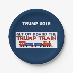 TRUMP TRAIN PAPER PLATES