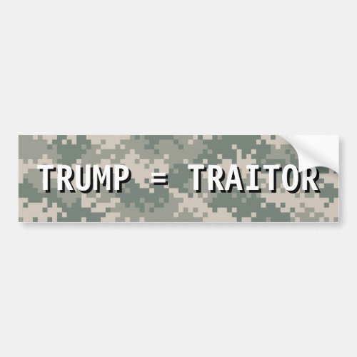 TRUMP  TRAITOR Bump Sticker