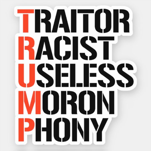 Trump Traitor Sticker