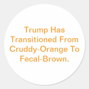 Trump Transitioned Comic Art Hankamer Artjunkhaus Classic Round Sticker