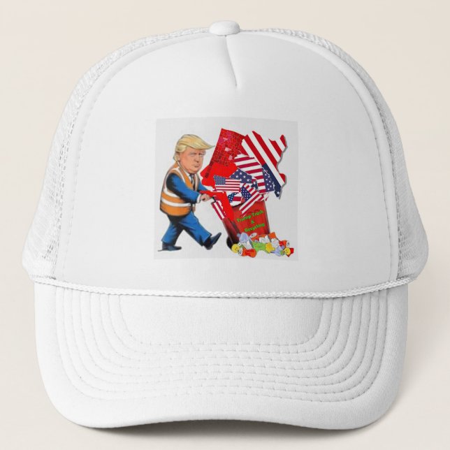 Trump trash and recycling cap (Front)