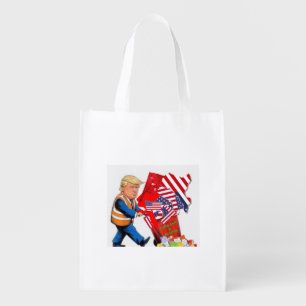 Trump trash and recycling grocery bag