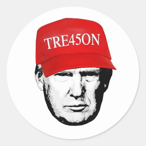 Trump Tre45on Classic Round Sticker
