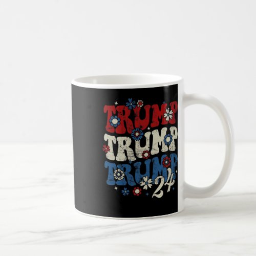 Trump Trump 2024 Retro Groovy  Coffee Mug