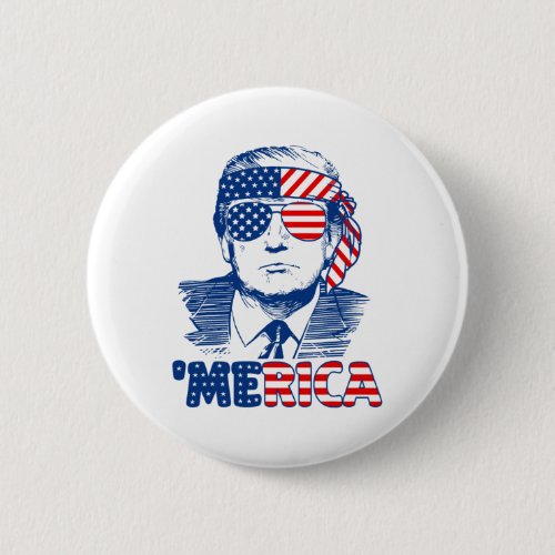 Trump Trump American Flag 1  Button