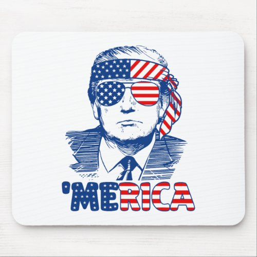 Trump Trump American Flag 1  Mouse Pad