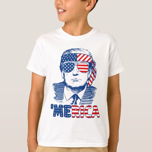 Trump Trump American Flag 1  T_Shirt