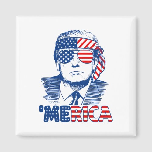 Trump Trump American Flag  Magnet