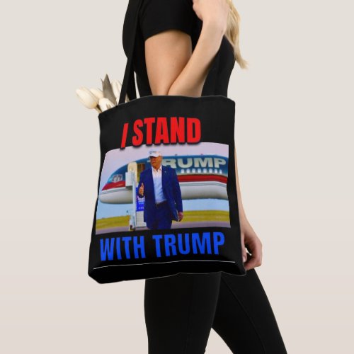 Trump Trump Plane I Stand With Trump Tote Bag