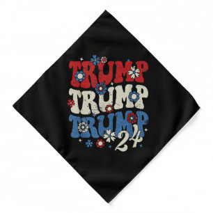 Trump Trump Trump 2024 Retro Bandana