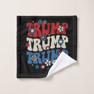 Trump Trump Trump 2024 Retro Wash Cloth