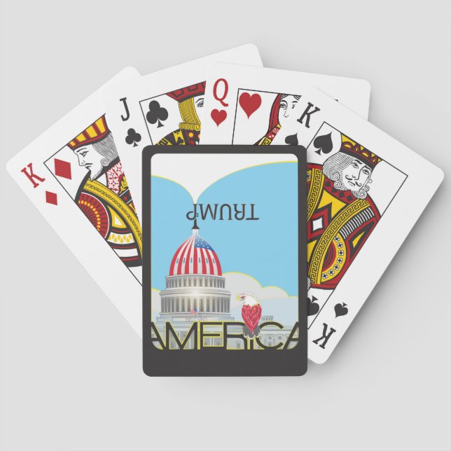 TRUMP Trumpet & Capitol Poker Cards (Back)