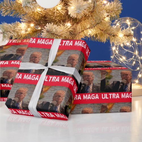  TRUMP ULTRA MAGA GRAFFITI CHRISTMAS  WRAPPING PAPER