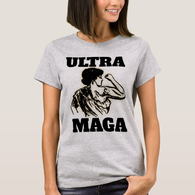 TRUMP ULTRA MAGA WOMENS LADIES T-SHIRTS  (Front)