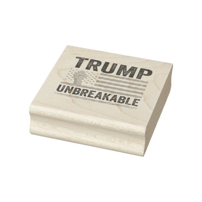 Trump Unbreakable President Trump US Flag  Rubber Stamp (Stamp)