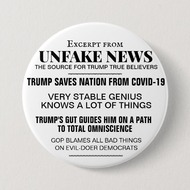 TRUMP UNFAKE NEWS BUTTON (Front)