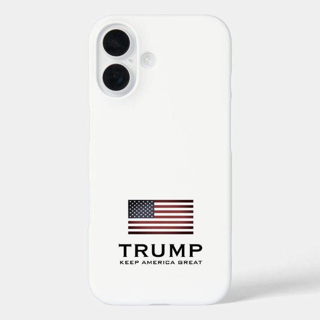 Trump US flag iPhone 16 Case. Keep America Great Case-Mate iPhone Case (Back)