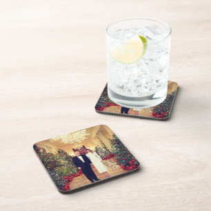 Trump US President White House Christmas Beverage Coaster