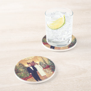 Trump US President White House Christmas Coaster