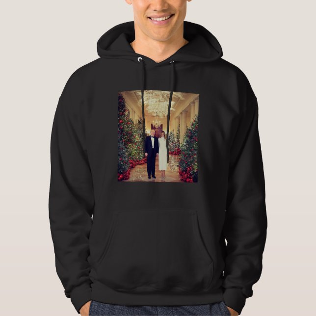 Trump US President White House Christmas  Hoodie (Front)