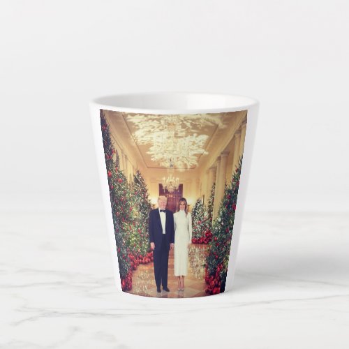 Trump US President White House Christmas  Latte Mug