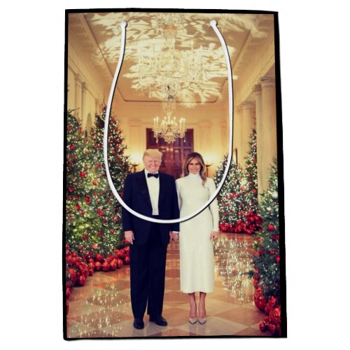 Trump US President White House Christmas Medium Gi Medium Gift Bag