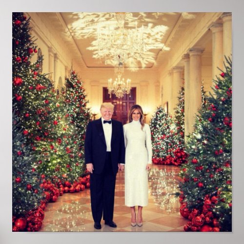 Trump US President White House Christmas Poster