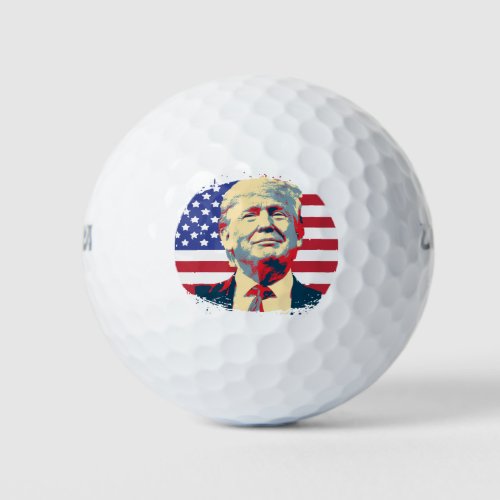 Trump USA Flag Keep America Great Trump 2020 Golf Balls