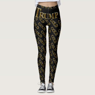 TRUMP USA  GOLD  LEGGINGS
