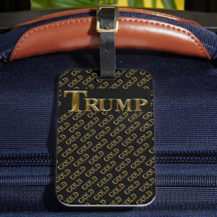 TRUMP USA  GOLD  LUGGAGE TAG