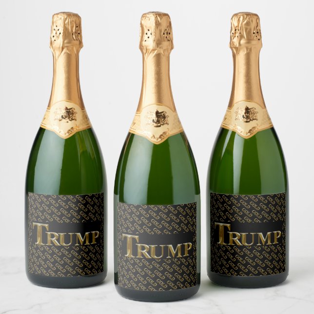 TRUMP USA  GOLD  SPARKLING WINE LABEL (Bottles)