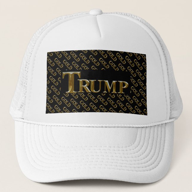 TRUMP USA  GOLD  TRUCKER HAT