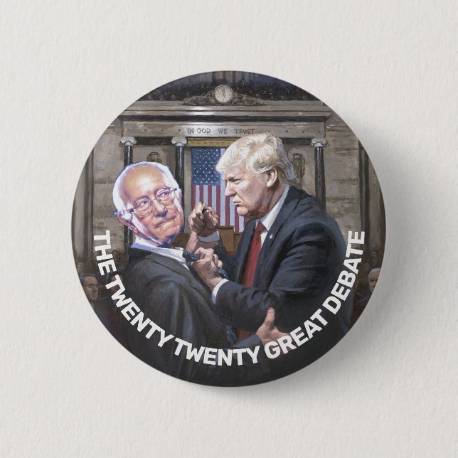 Trump V. Sanders Button (Front)