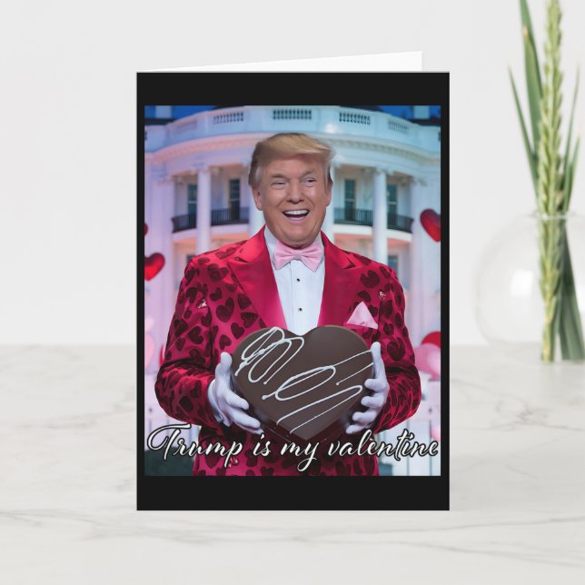 Trump Valentine Hearts February 14th Patriotic Rep Card (Front)