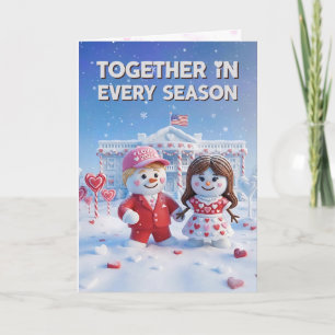 Trump Valentine's Day Card Snowman Trump USA 250