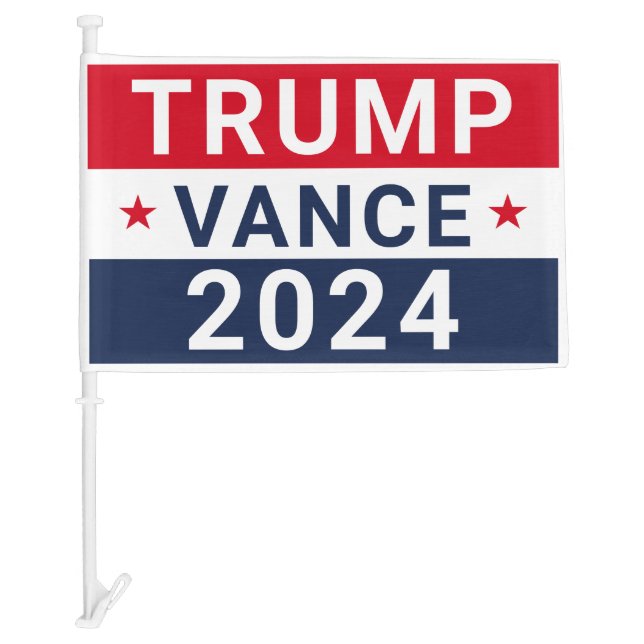Trump Vance 2024 - 2024 Republican Election Car Flag (Front)