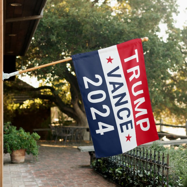 Trump Vance 2024 - 2024 Republican Election House Flag (In SItu)