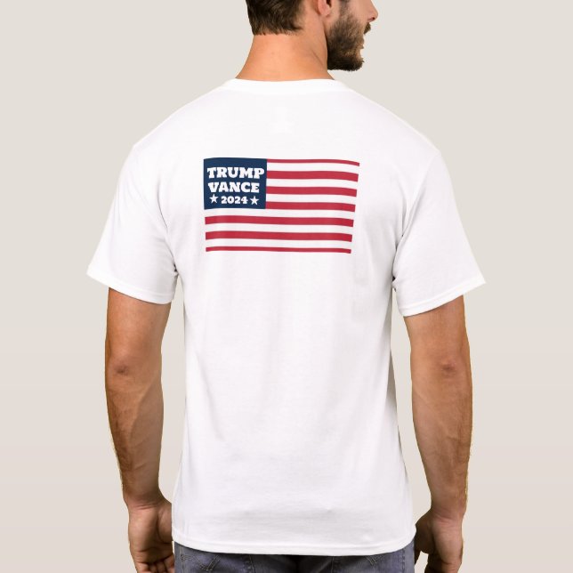 Trump Vance 2024 American Flag Tee (Back)