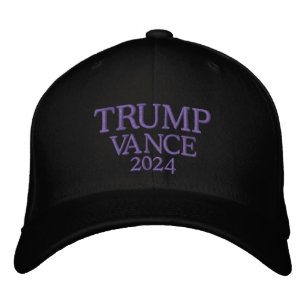 Trump Vance 2024 Black Embroidered Baseball Cap